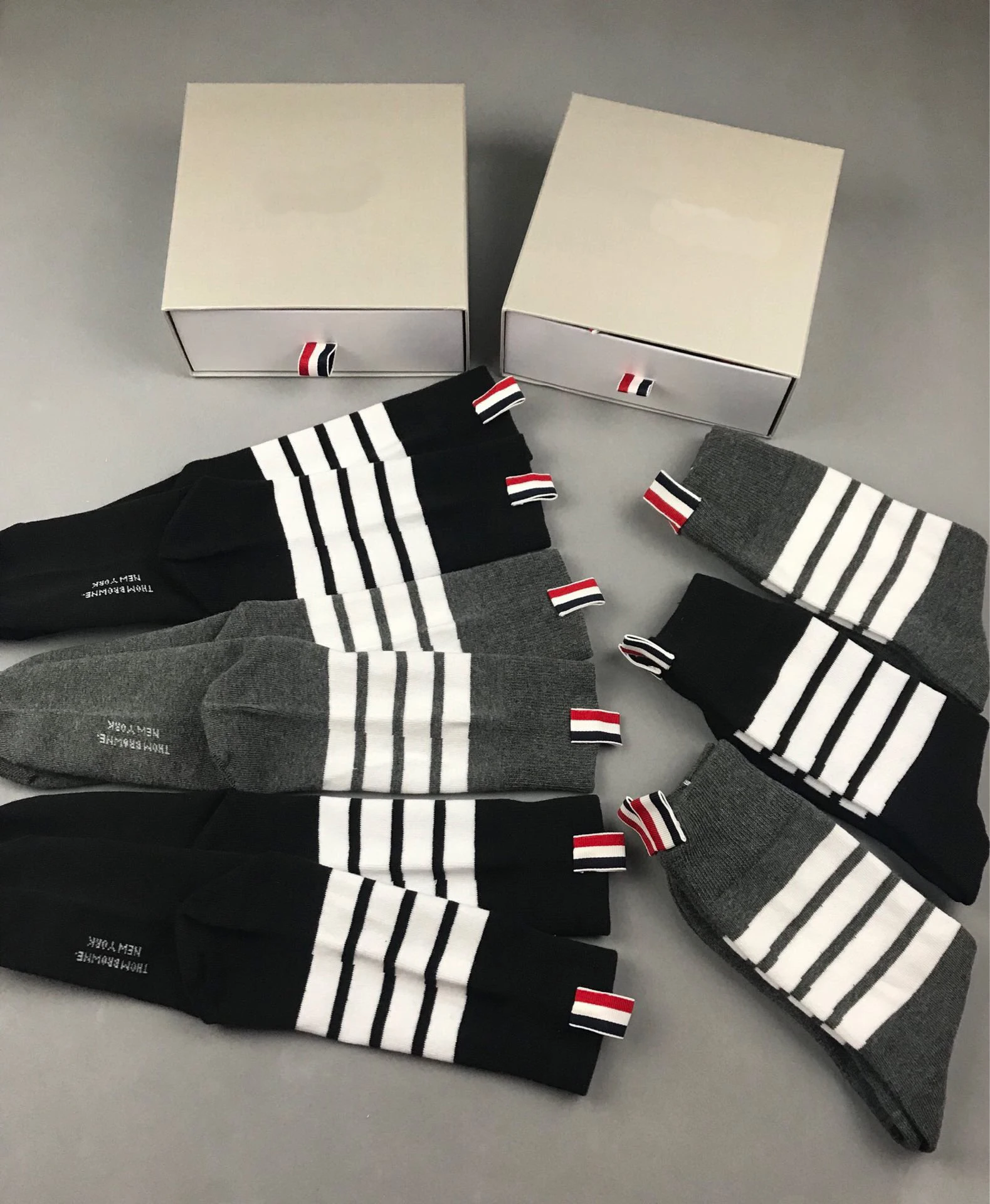 

New 2021 Fashion TB Brand Socks Men Women Cotton Striped Casual Crew Socks Hip Hop Medium Socks Ins 6 Pairs