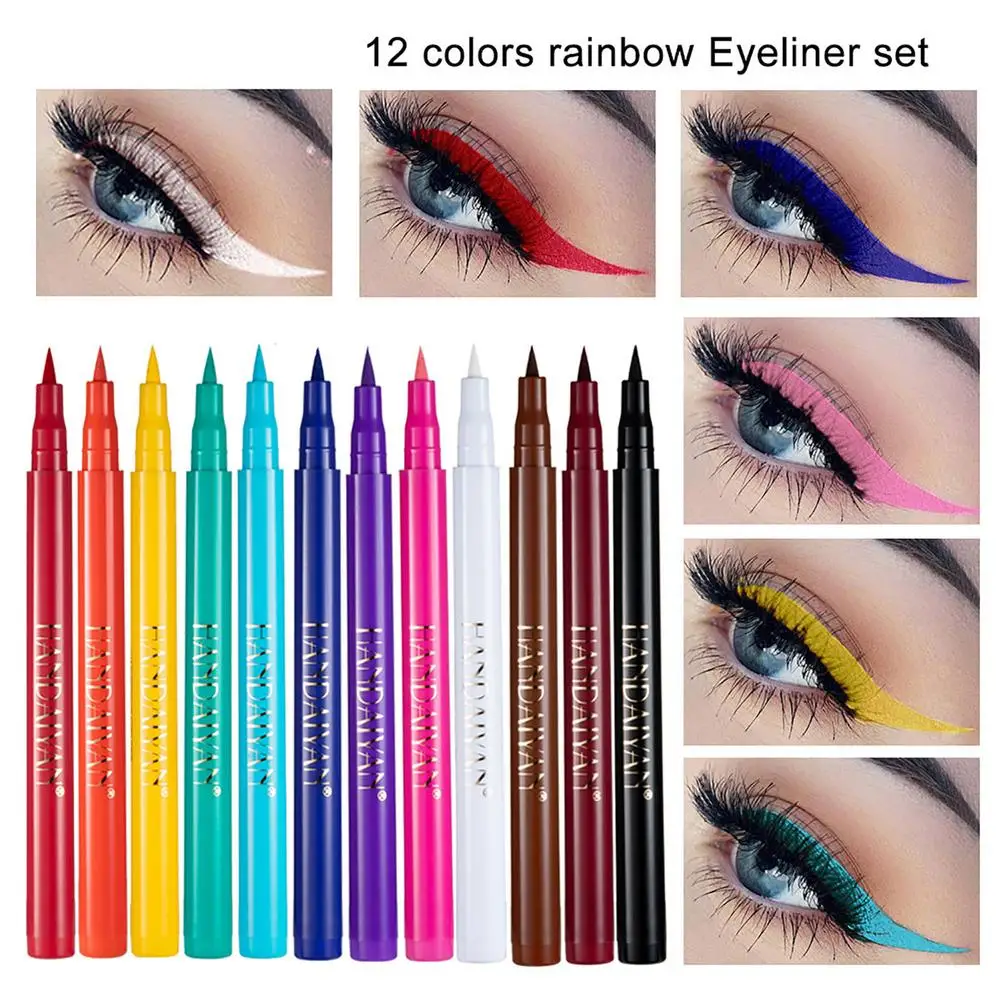 

12 Colors Matte Liquid Eyeliner Set Waterproof Superstay Long Lasting Matte Eye Liner Pencil