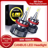 h4 led h11 h8 9005 9006 hb3 9003 9012 h7 led headlight bulb canbus car lights 16000lm 80w 6500k 12v 24v auto lamp no radio noise