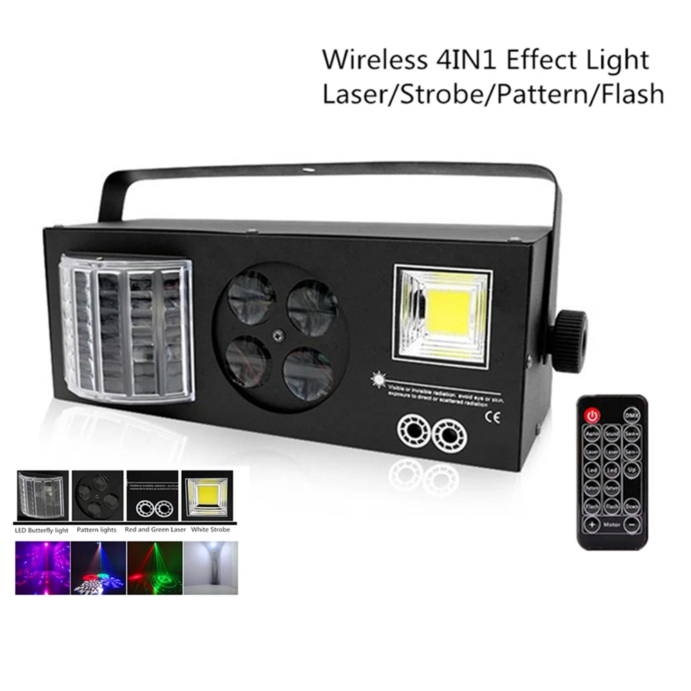 Беспроводной пульт дистанционного управления 4в1 светодиодный сценический