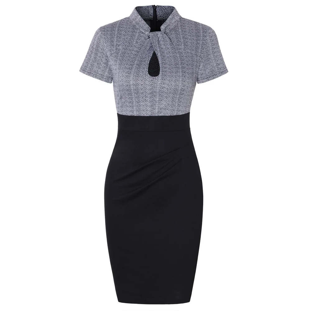 Joineles/женское облегающее платье с цветочным рисунком в стиле пэчворк стоячий