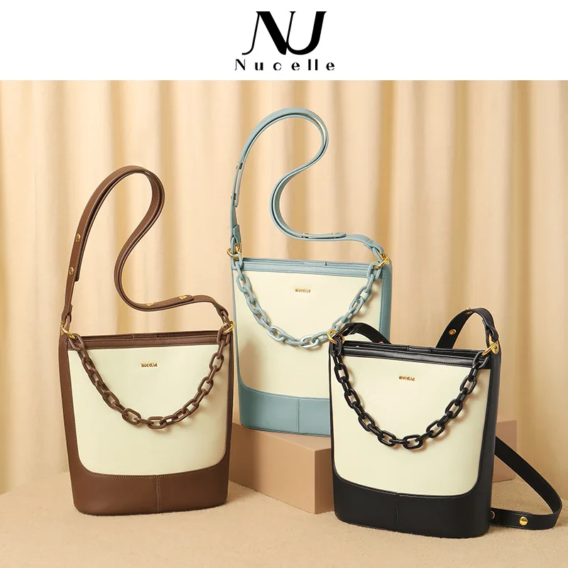 2021 new large-capacity bucket bag, retro shoulder crossbody bag, niche autumn and winter handbag bag female tide