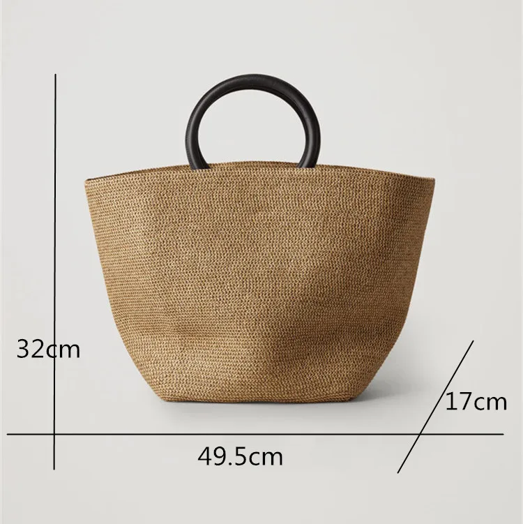 

Hot Straw Bag Women Handbag Bohemia Beach Bags Handmade Wicker Summer Tote big Bags Rattan Shoulder Messenger Bags