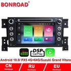Автомобильный мультимедийный плеер Bonroad, Android 10,0, 2 ГБ + 32 ГБ, экран 7 дюймов, для Suzuki Grand Vitara, Wi-Fi, GPS-навигация, радио, видео, IPS экран