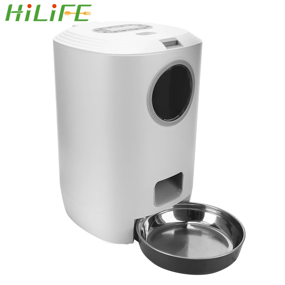 

Кормушки для домашних животных HILIFE с голосовой записью, автоматический таймер с ЖК-экраном, чаша для домашних животных, автоматический дисп...