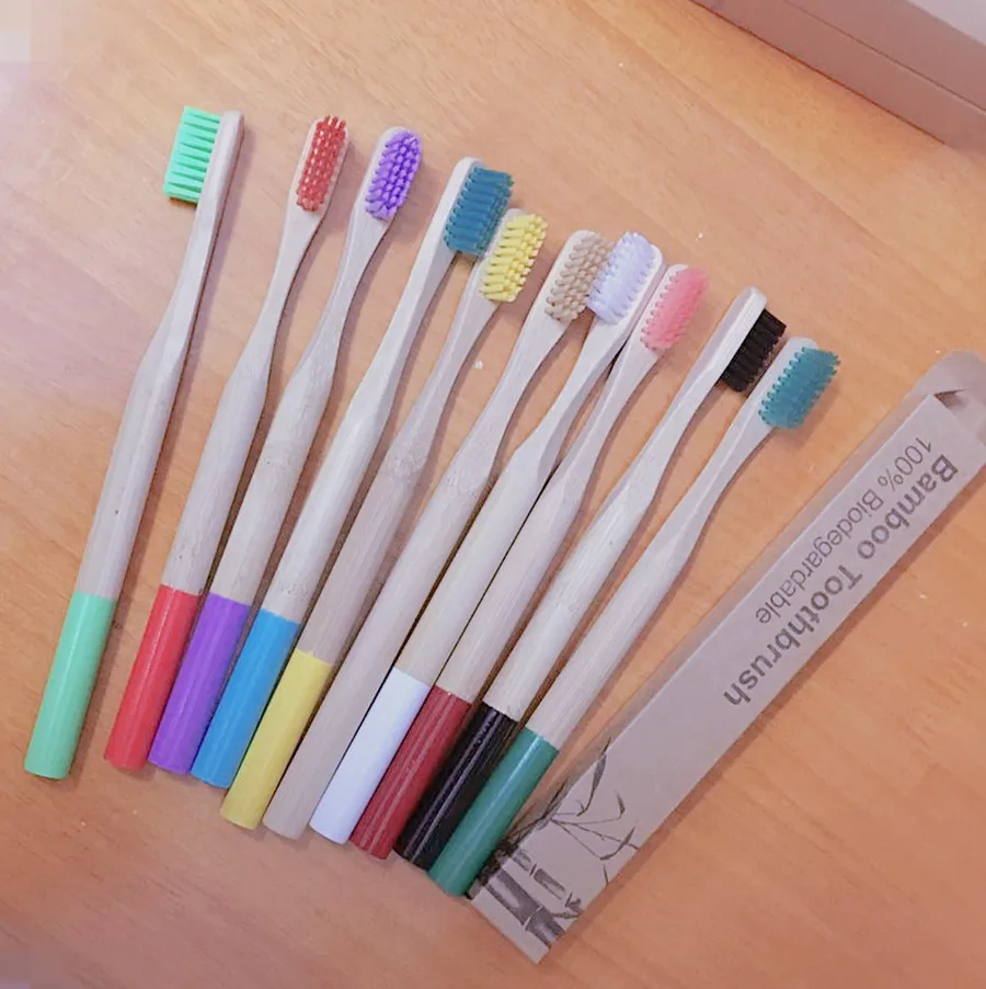 Деревянная ручка из органического бамбука 40 шт. не содержит Бисфенол А