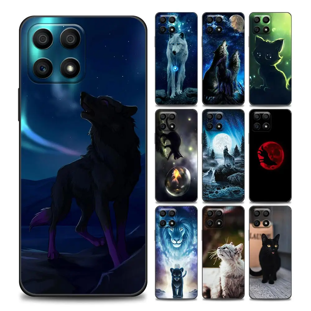 

The Wolf Lion Cat Phone Case for Honor 8X 8S 9S 9C 9A 9X Case Play 50 10 20 20e 30i Pro Lite Youth Soft Silicone Cover