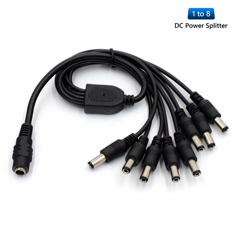 Разветвитель питания постоянного тока с 1 разъемом на 2 3 4 5 8 штекером 1*5 мм кабель