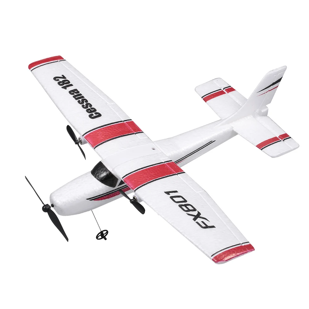 

FX801 Airplane Cessna 182 2.4GHz 2CH RC Airplane Aircraft Outdoor Flight Diy Toys for Kids Boys Super Strong Power Configuration