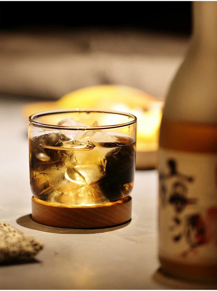Лучший черный орех Бук деревянная подставка для виски рюмка Fuji Mount Chivas XO Ликер Дух виски чашка бокал для вина es Vaso Vidro