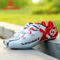 sidebike road cycling shoes men racing road bike shoes self locking atop bicycle apeakers athletic ultralight professional black