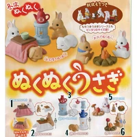 gashapon capsule toy japan epoch capsule toy rabbit winter heating warm stove table decoration