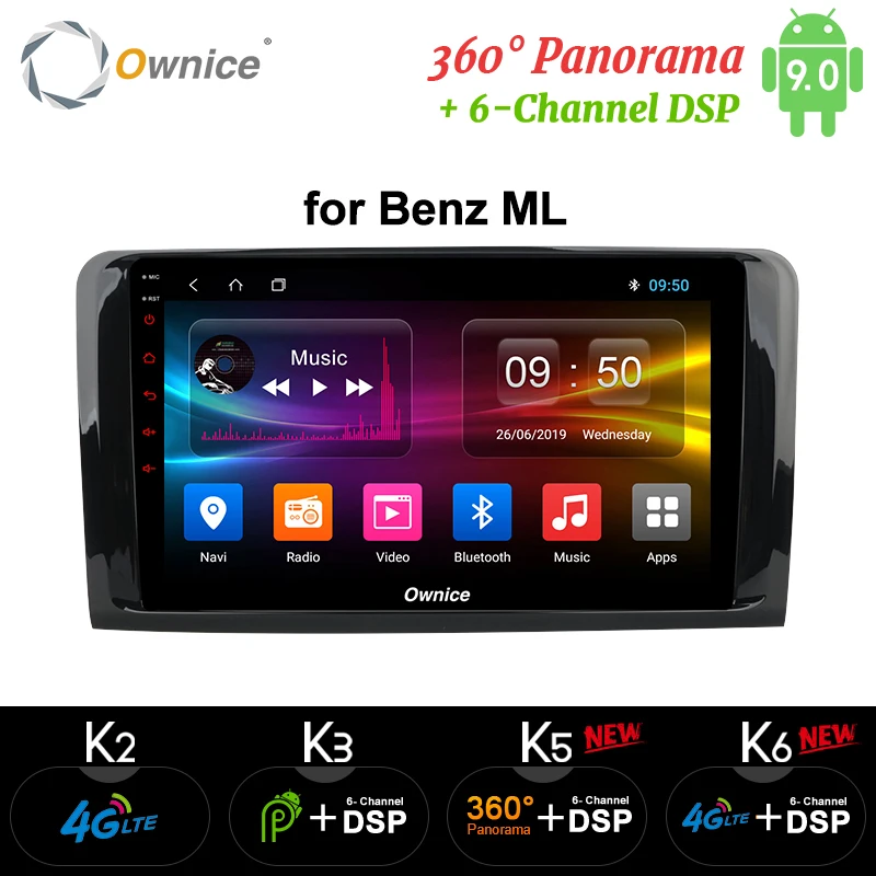 Ownice Android 9 0 автомобильный dvd-плеер k3 k5 k6 для Mercedes Benz W209 W203 W168 M ML W163 W463 Viano W639 Vito Vaneo GPS