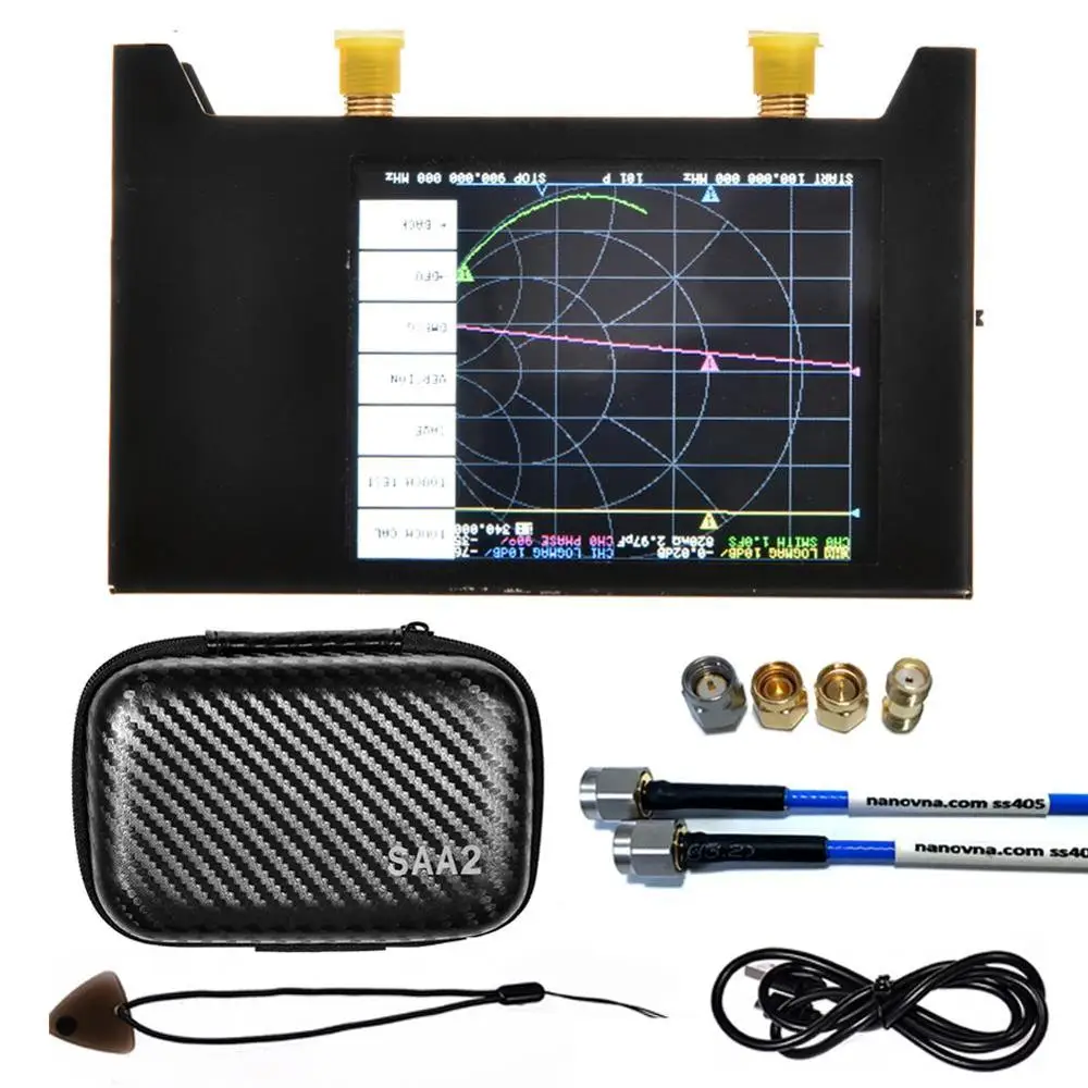 

3G Vector Network Analyzer Antenna Shortwave Spectrum Analyzer Digital LCD Display Screen for S-A-A-2 NanoVNA V2 HF VHF UHF