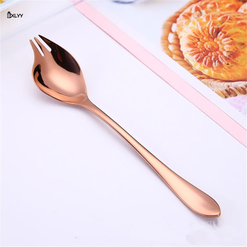 

Stainless Steel Salad Fork Creative Spoon Fork Fruit Fork Western Tableware Kitchen Accessories Gadget Cake Tools Tableware.7z