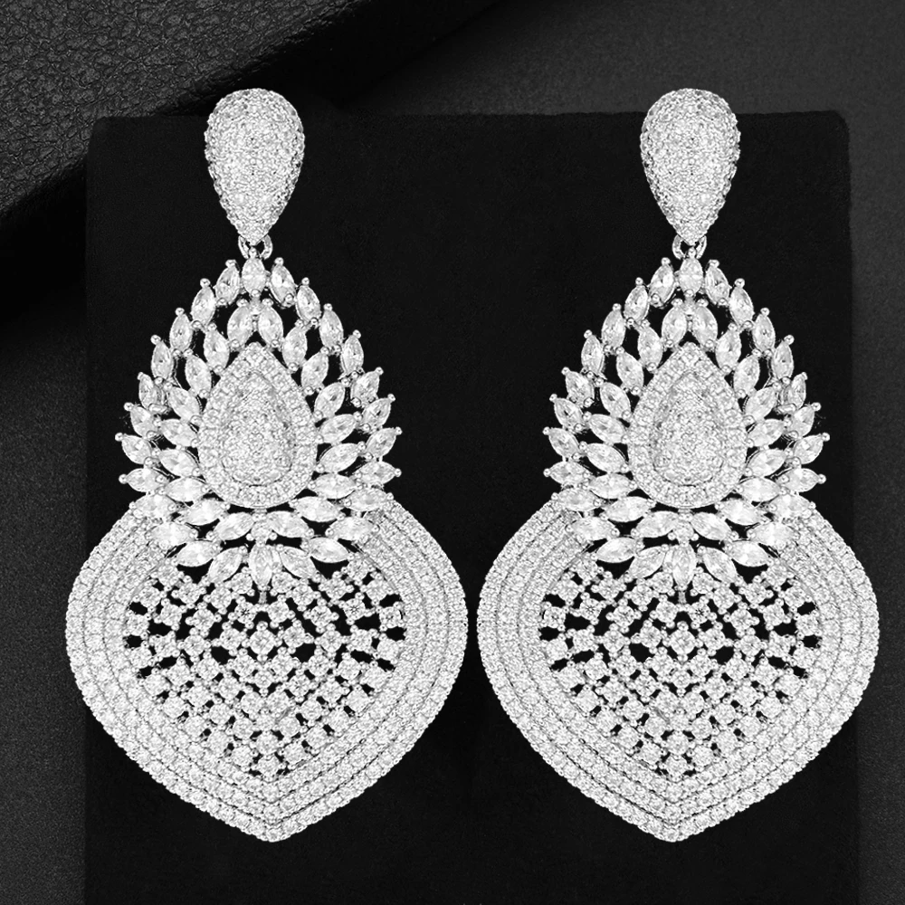 

Женские серьги-подвески в форме сердца, с фианитом