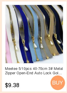 Meetee 10# пластиковые нейлоновые молнии черный открытый конец длинная молния для улицы молния для палатки DIY портной шитье ремесло сумка Одежда Аксессуары