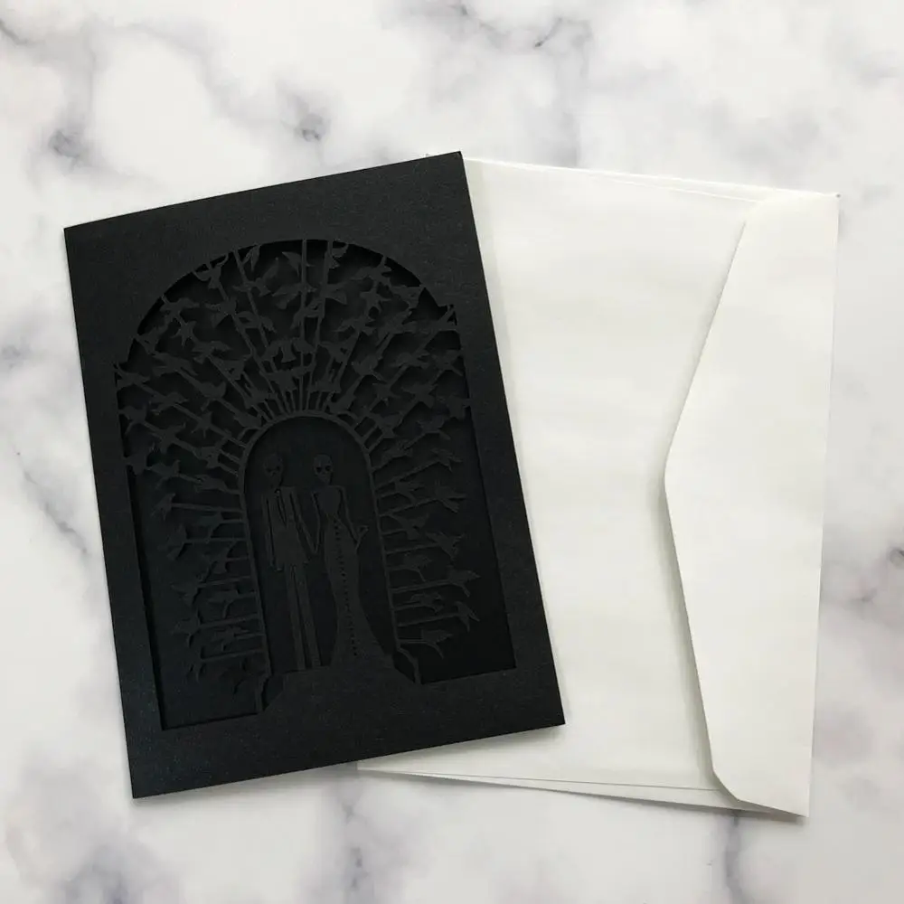 45pcs/lot Hollow Laser Cut Wedding Invitation Card Valentine's Day Theme Simple Envelope Love Letter Grand Events | Дом и сад
