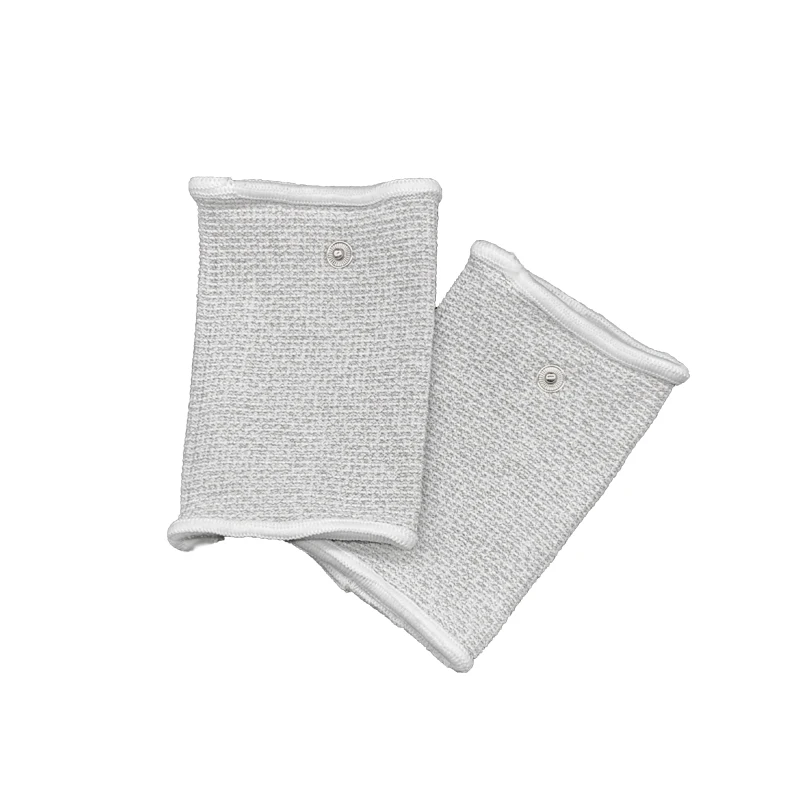 Электрические десятки/EMS стимулятор мышц проводящие перчатки из серебристого