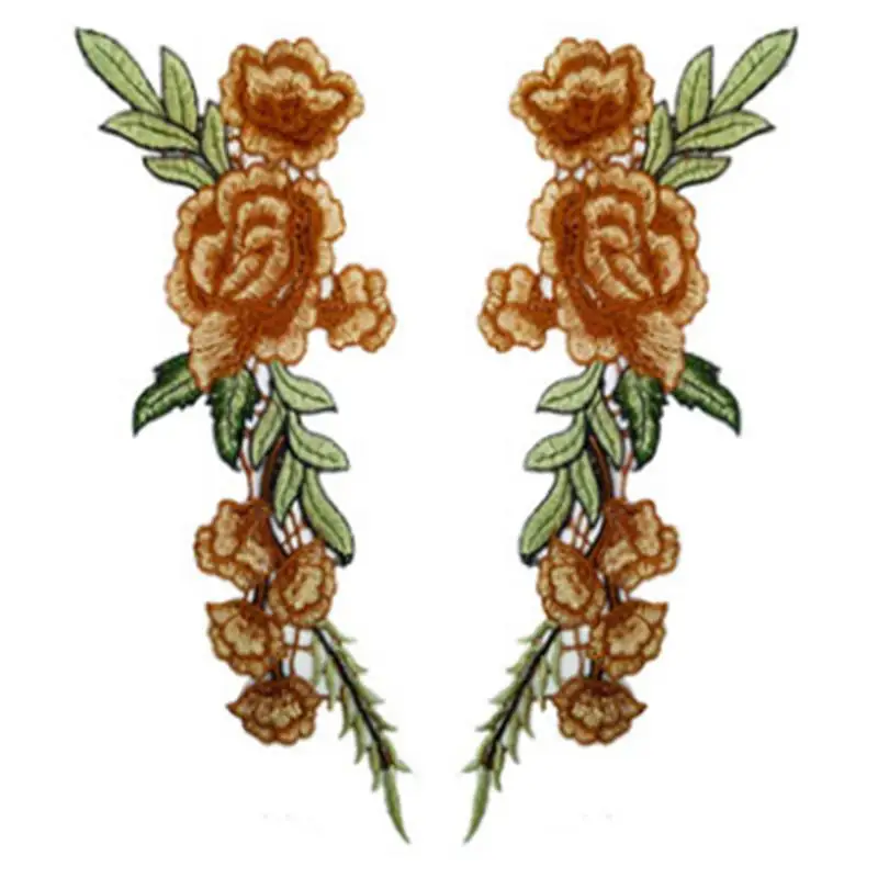 2 шт./компл. вышивки розы значок кружева ткань аппликация сделай сам аксессуары