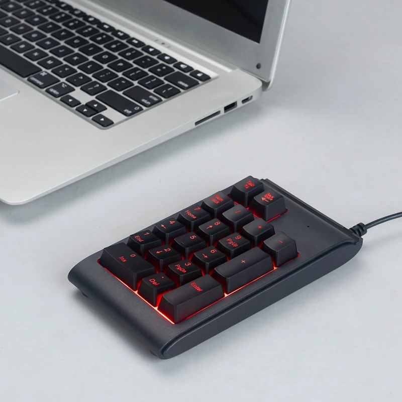 3 цвета светодиодный с подсветкой 19 клавиш Проводной USB механический номер Pad