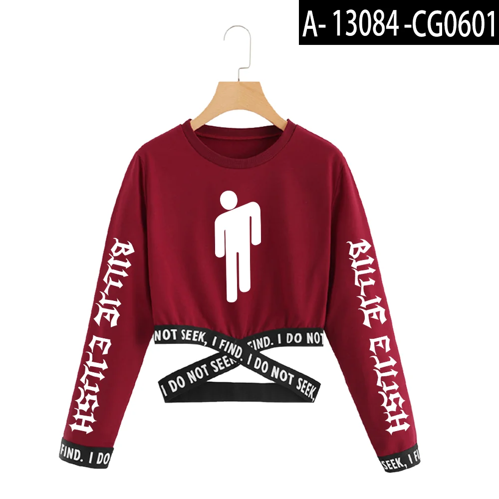 red Сексуальный стильный billie Singer крутой kpop Свитшот летний Ariana Grande женский крутой shawn mendes модный уличная одежда - Цвет: red