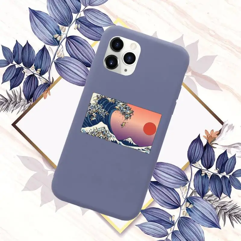 

Hokusai The Great Wave Phone Case Candy Color for iPhone 11 12 mini pro XS MAX 8 7 6 6S Plus X SE 2020 XR