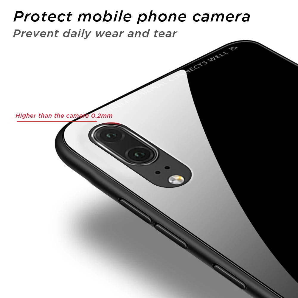 Глянцевый стеклянный чехол для телефона huawei P30 Lite P20 Lite P30 P20 Pro ударопрочный чехол из закаленного стекла