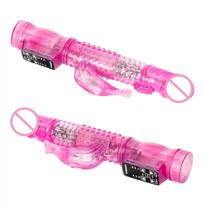 12 Скоростей Вибрация вращение кролик двойной Вибраторы Женский мастурбатор