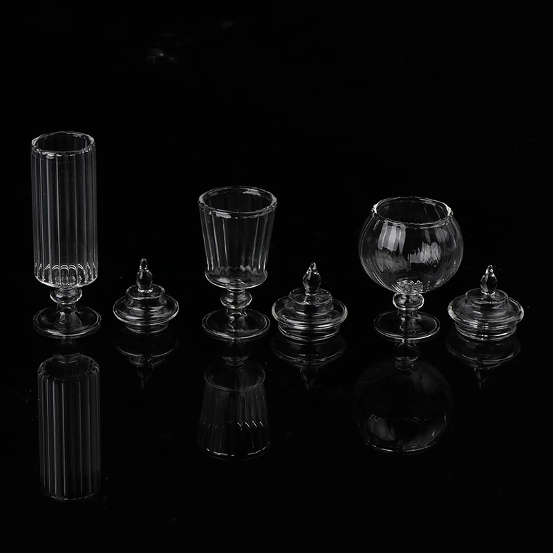 

1 X Miniature Candy Bottle 1:12 Scale Dollhouse Glass Candy Can Bottle Snack Jar Miniature Kitchen Decor