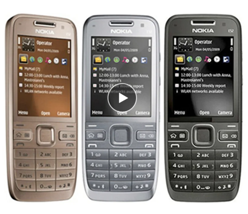Nokia E52 Восстановленный Оригинальный WIFI GPS JAVA 3G разблокированный телефон русская