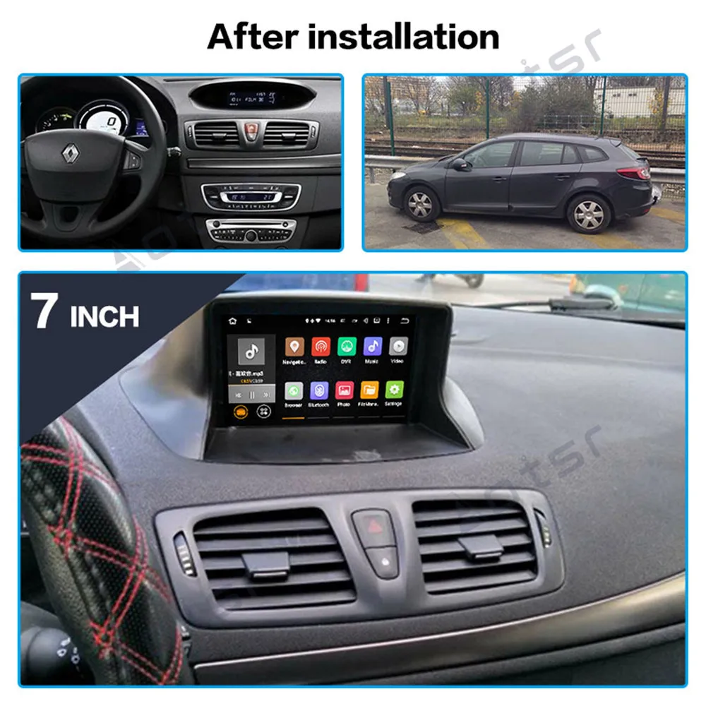 Автомобильный DVD-плеер для Renault Megane 3 Fluence 2009-2015 Android 10 0 4 Гб + 64 ГБ с Wi-Fi GPS радио