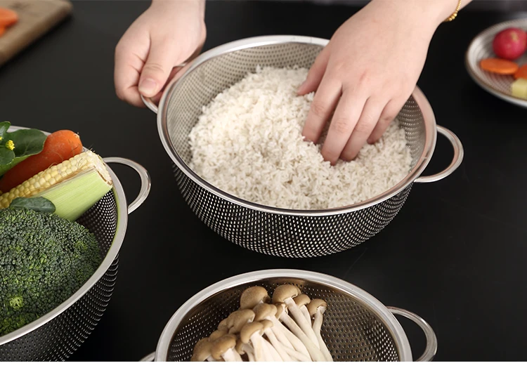 Сетчатый микро-перфорированный дуршлаг из нержавеющей стали для слива промывки