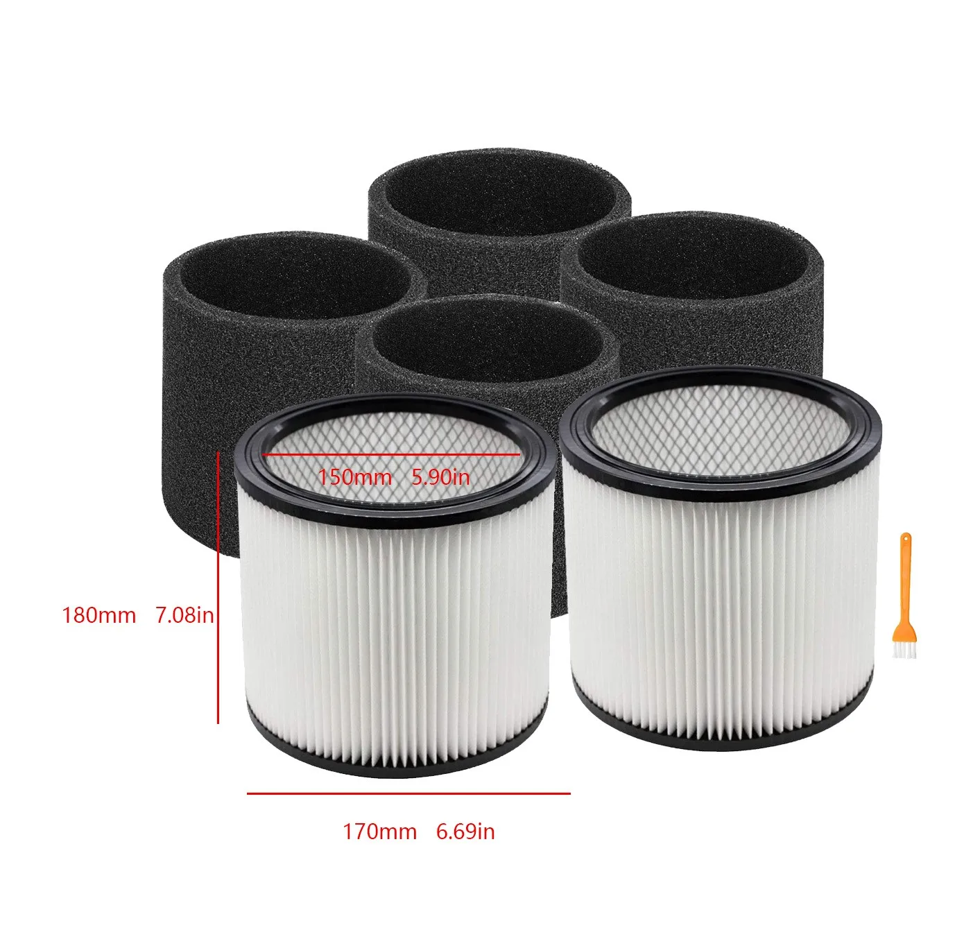 

Replacement Filter For For Shop-vac 90350 90304 90333 Replacement Fits Most Wet/dry Vacuum Cleaners 5 Gallon And Above#g4