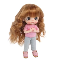 18 bjdkurhn doll wig soft fiber bob hair for 14 15cm diameter doll