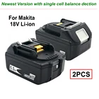 Литий-ионный аккумулятор для Makita BL1830 BL1840 BL1850 BL1860, 18 в, 6000 мАч, 2 шт.