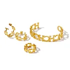 Горячие предложения высокое качество ажурные CH с конструкция из нержавеющей стали, серьги браслеты кольцо комплект ювелирных изделий для женщин и мужчин