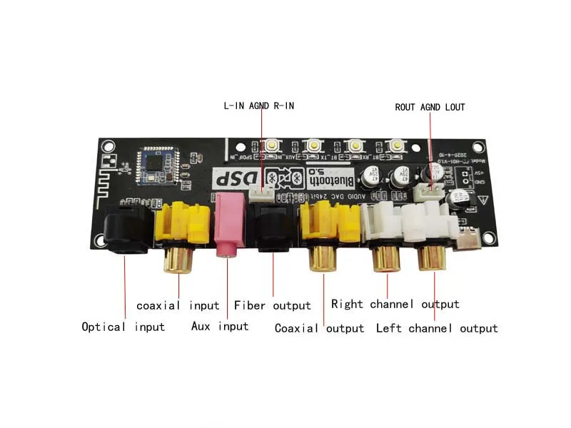 Bluetooth 5 0 аудио DAC ADC 24 битный преобразователь приема сигнала DSP цифровая обработка