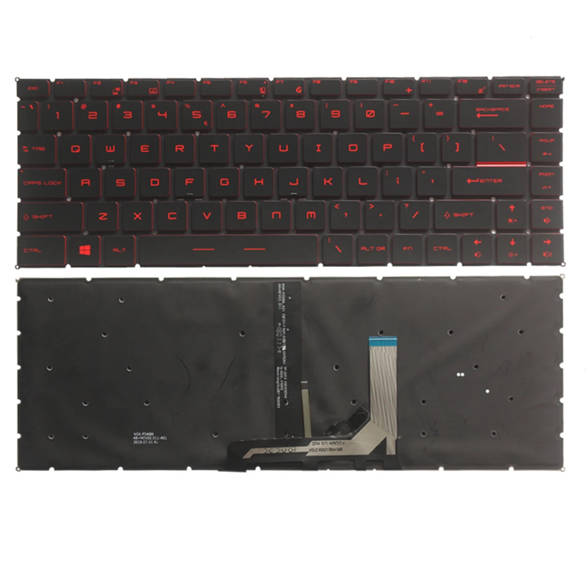 

Сменная клавиатура с красной подсветкой для ноутбука MSI GS65 GS65VR P65 WP65 WS65 PS63 GF63 PS42