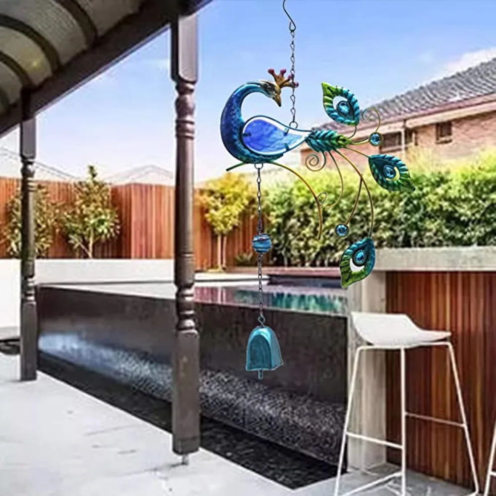 

Colorful Garden Wind Chimes Soothing Melody Glass Painted Pendant Suitable For Indoor and Outdoor Lawn Home Decoration