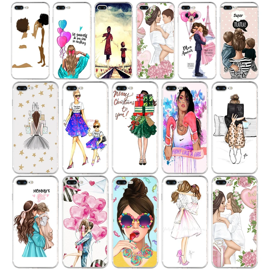 Забавный силиконовый мягкий чехол из ТПУ для iPhone 8 Plus прозрачный - купить по