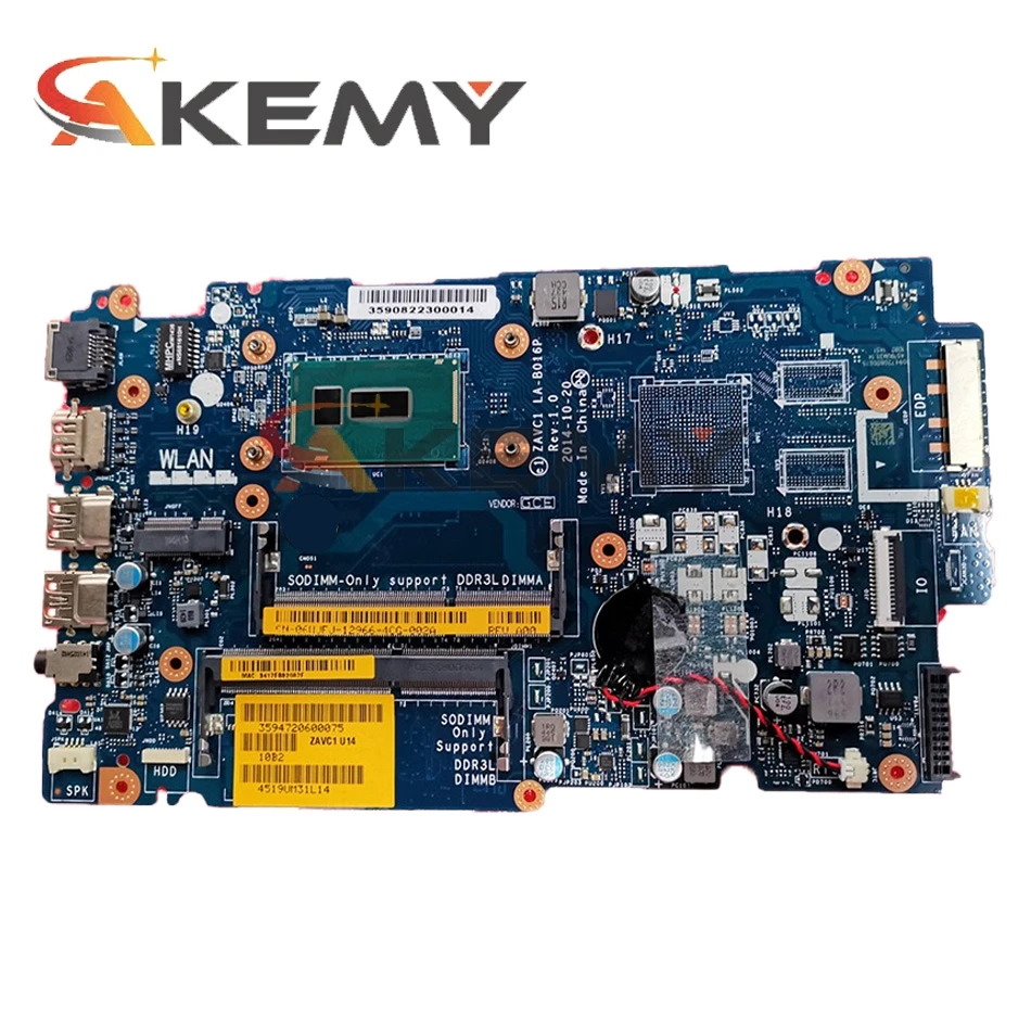 Akemy для Dell Inspiron 15 5548 ноутбук материнская плата DDR3L W/i7-5500U ZAVC1 LA-B016P CN-0Y7WYD 0Y7WYD Y7WYD 100%