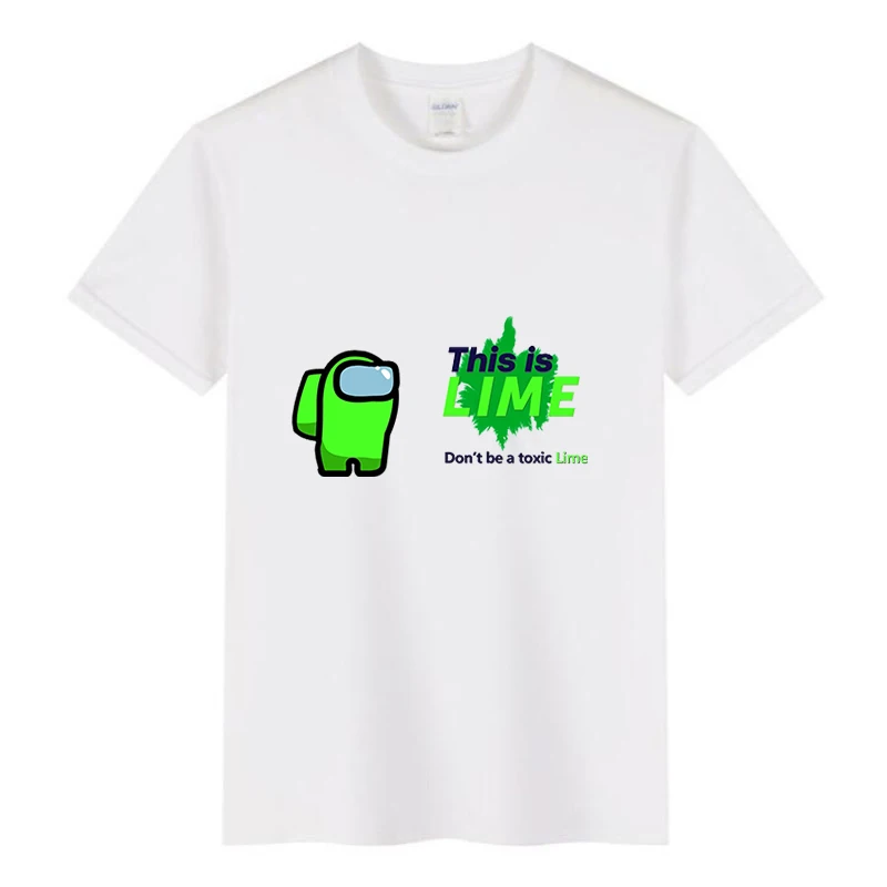 

2021 spring and summer fashion new T-shirt fun short-sleeved children among us t shirt theme printed boy and girl clothes