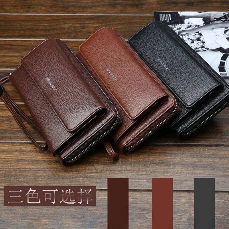 

2019 Baellerry Men Wallets Long Quality Large Capacity Business Organizer Wallet PU Leather Phone Pocket Card Holder Male Wallet