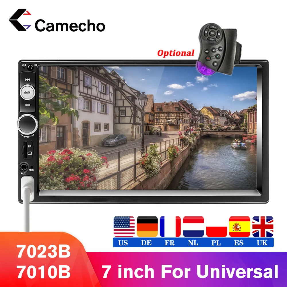 Автомагнитола Camecho мультимедийный плеер 2 Din с 7 &quotHD MP5 Bluetooth USB TF FM камерой заднего