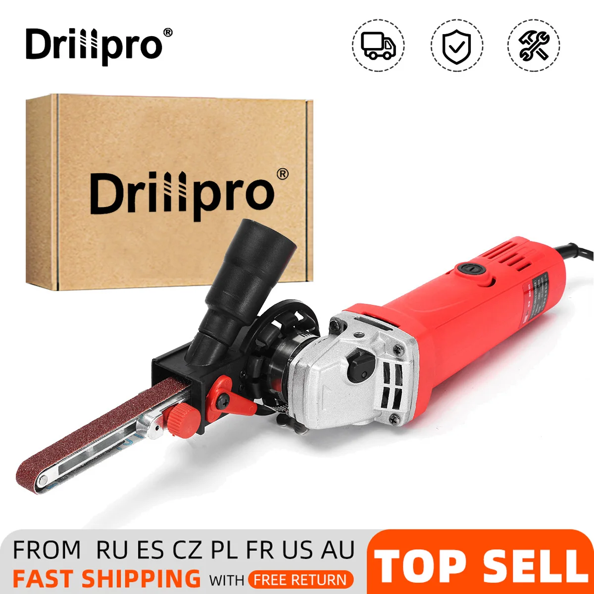 

Drillpro 800W DIY M10 Sander Sanding Belt Adapter Power Tool Grinding Cutting For 100mm 4 Inch Electric Angle Grinder