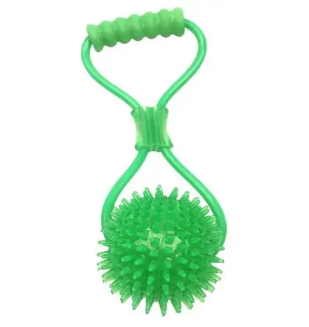 green Игрушка на присоске, игрушка для укуса собак, игрушка для домашних животных, игрушка с тросом, интерактивная игрушка для чистки зубов, молярная игрушка для укуса, жевательная игрушка для маленьких собак, щенков - Цвет: green