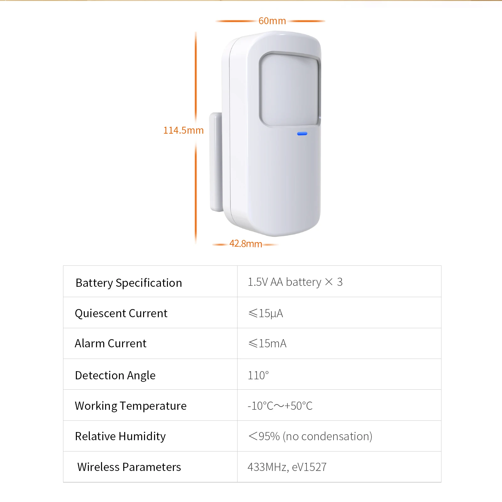 Интеллектуальные инфракрасные детекторы Wi-Fi PR110 Беспроводной инфракрасный