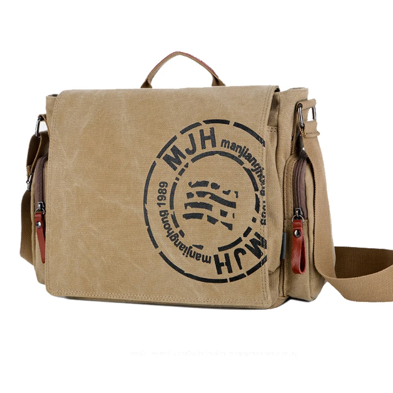 

2021 Vintage Canvas Shoulder Bag Men Fashion Multi Colors Messenger Bag Casual Canvas Men's Crossbody Bags Designer Bags