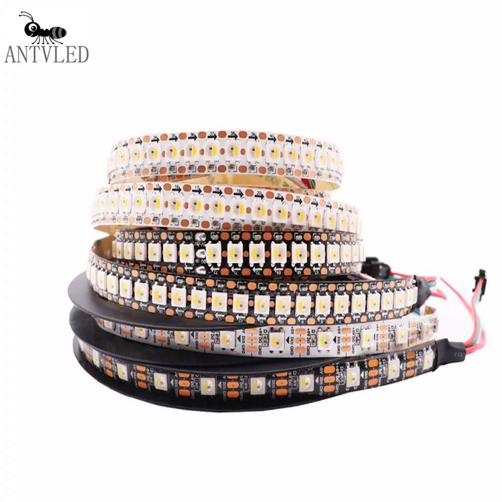 

1-5M SK6812 RGBW(Similar WS2812B) 4 In 1 30/60/144 Leds/Pixels/m;Individual Addressable Led Strip Light DC5V